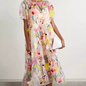 Ashish silk organza embellished midi dress